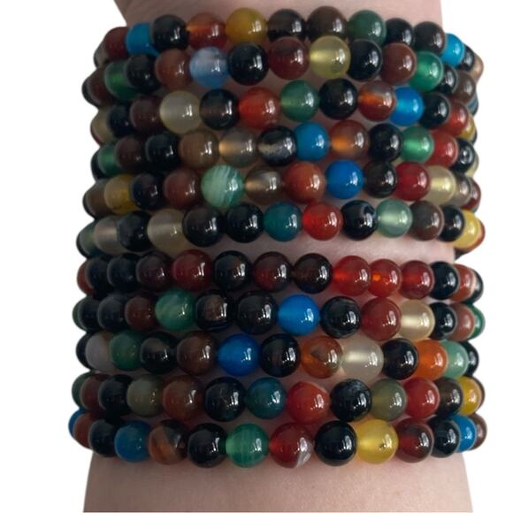 Healing crystal chakra reiki bracelet meditation fairy boho astrology - Picture 1 of 1